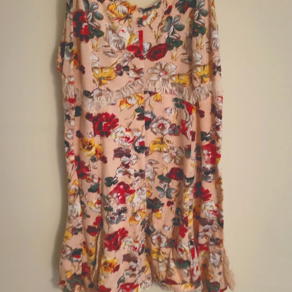 Pastel pink floral dress